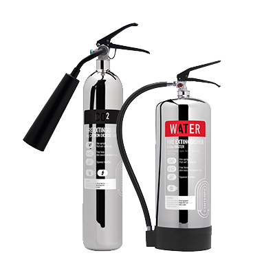 Contempo CO2 & Water Fire Extinguishers in Stainless Steel
